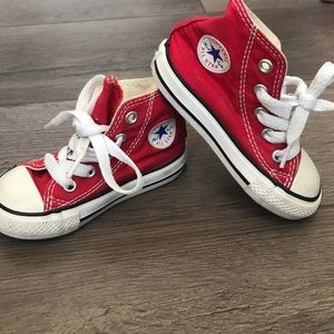 Red high top converse